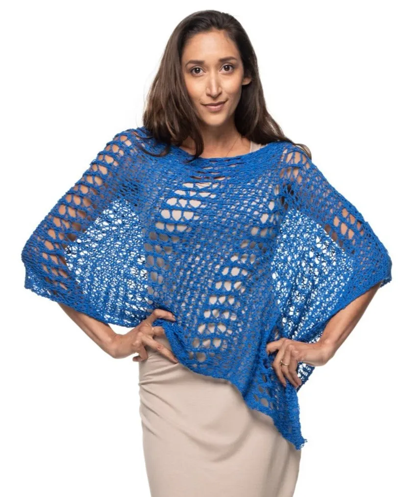 Knitted Asymmetrical Poncho Big Hole