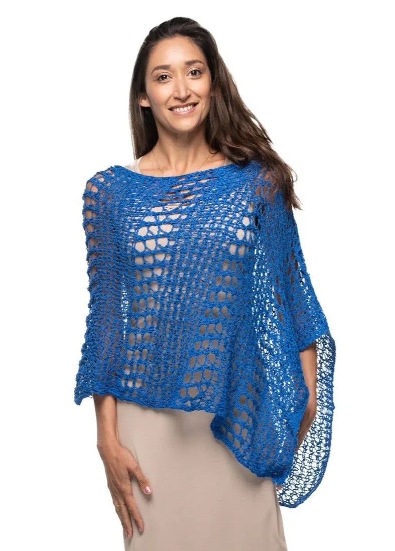 Knitted Asymmetrical Poncho Big Hole