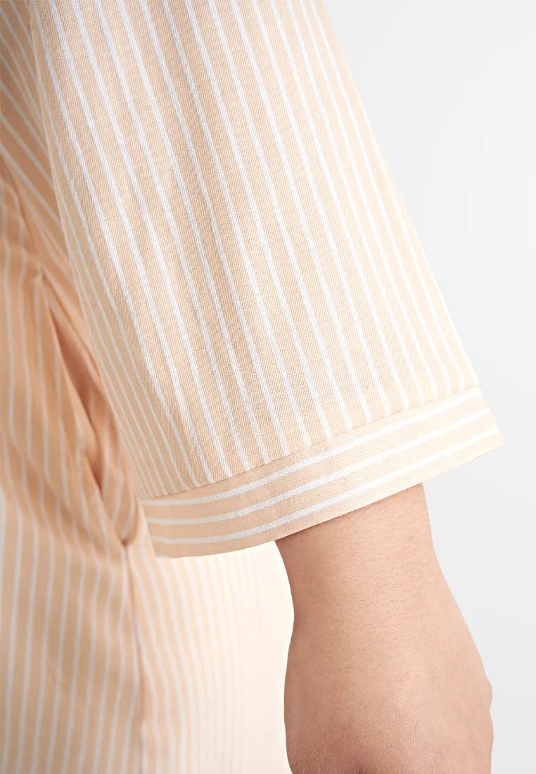 Leandra Stripes Long Shirt Dress