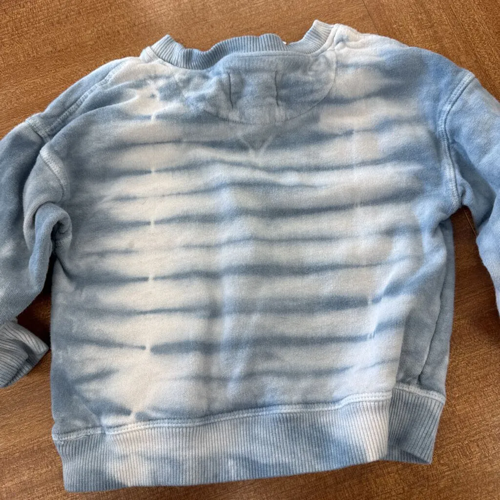 Little Earthling Tie-Dye Sweatshirt: Blue-children-