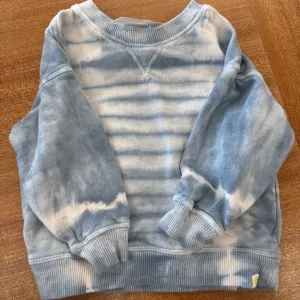 Little Earthling Tie-Dye Sweatshirt: Blue-children-