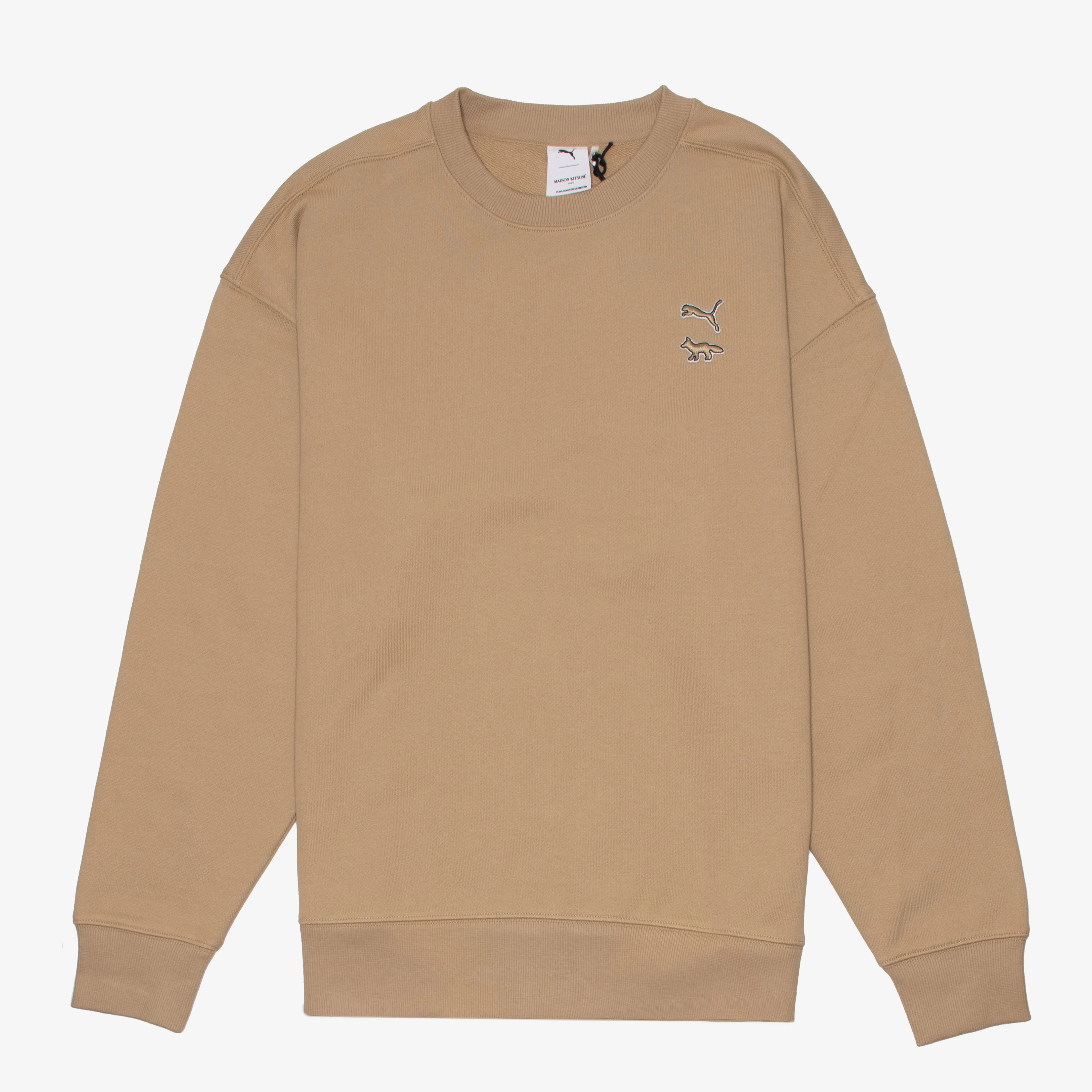 MAISON KITSUNE X PUMA Crew Sweatshirt Travertine