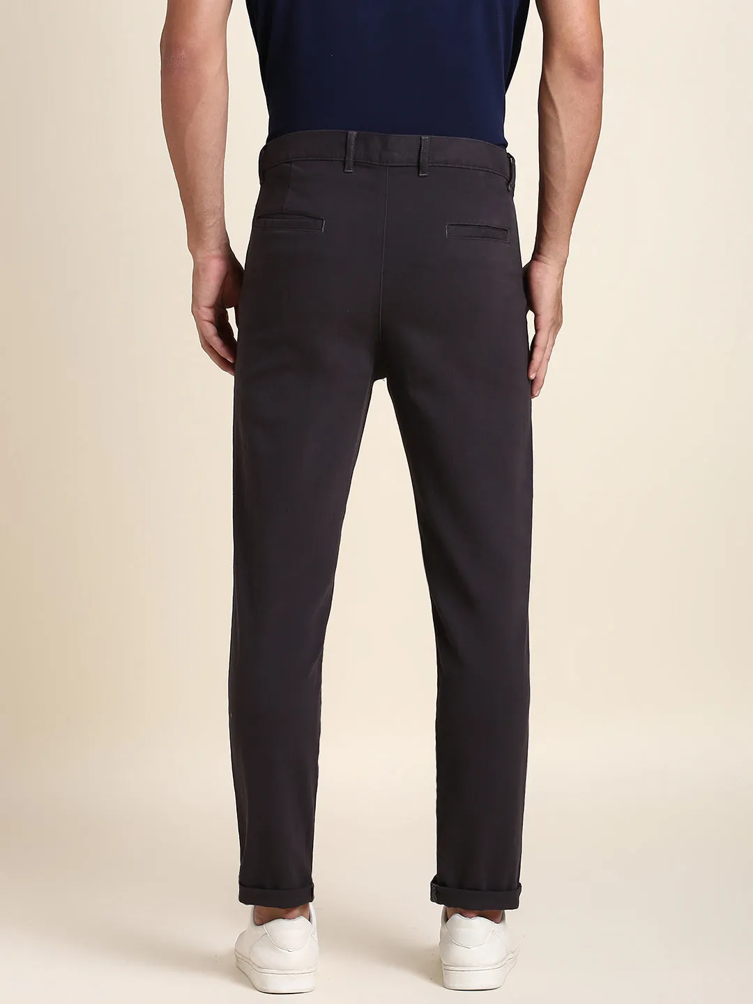 Men's Dark Grey Chino Smart Casual Look For Season Essential