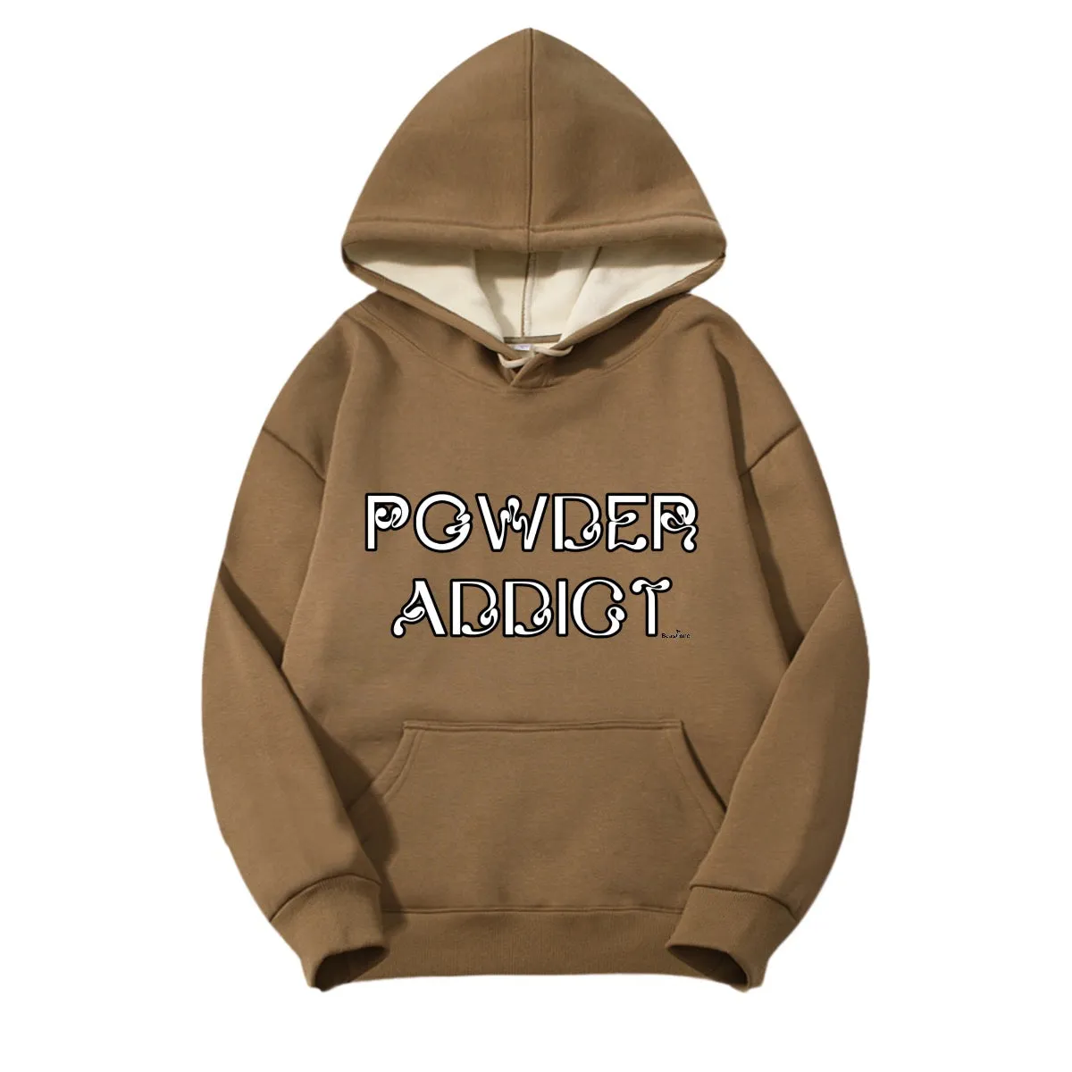 Men's Fleece-lined Hooded Sweatshirt|410GMS (DTF) powder Addict