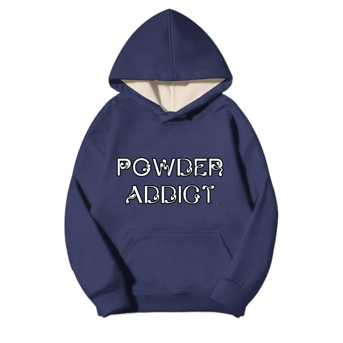 Men's Fleece-lined Hooded Sweatshirt|410GMS (DTF) powder Addict