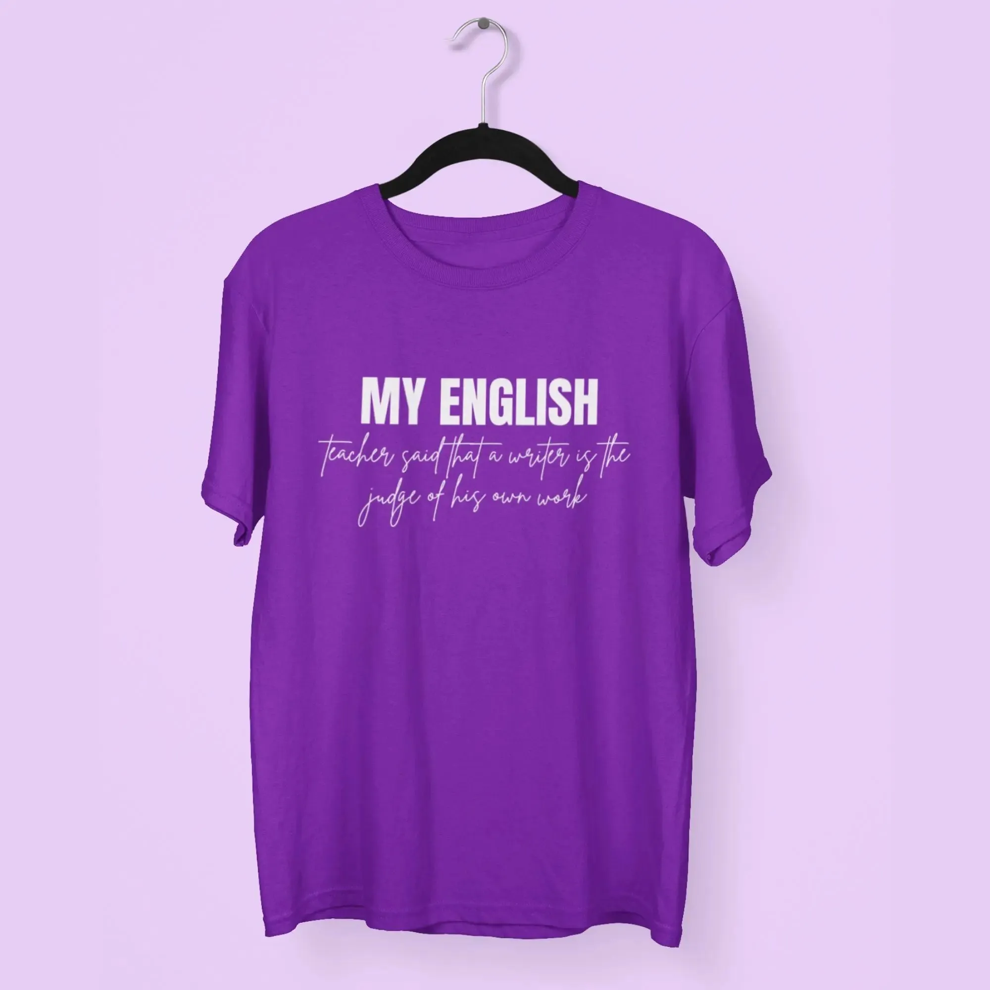 My English Round Neck Half Sleeve Classic T-Shirt