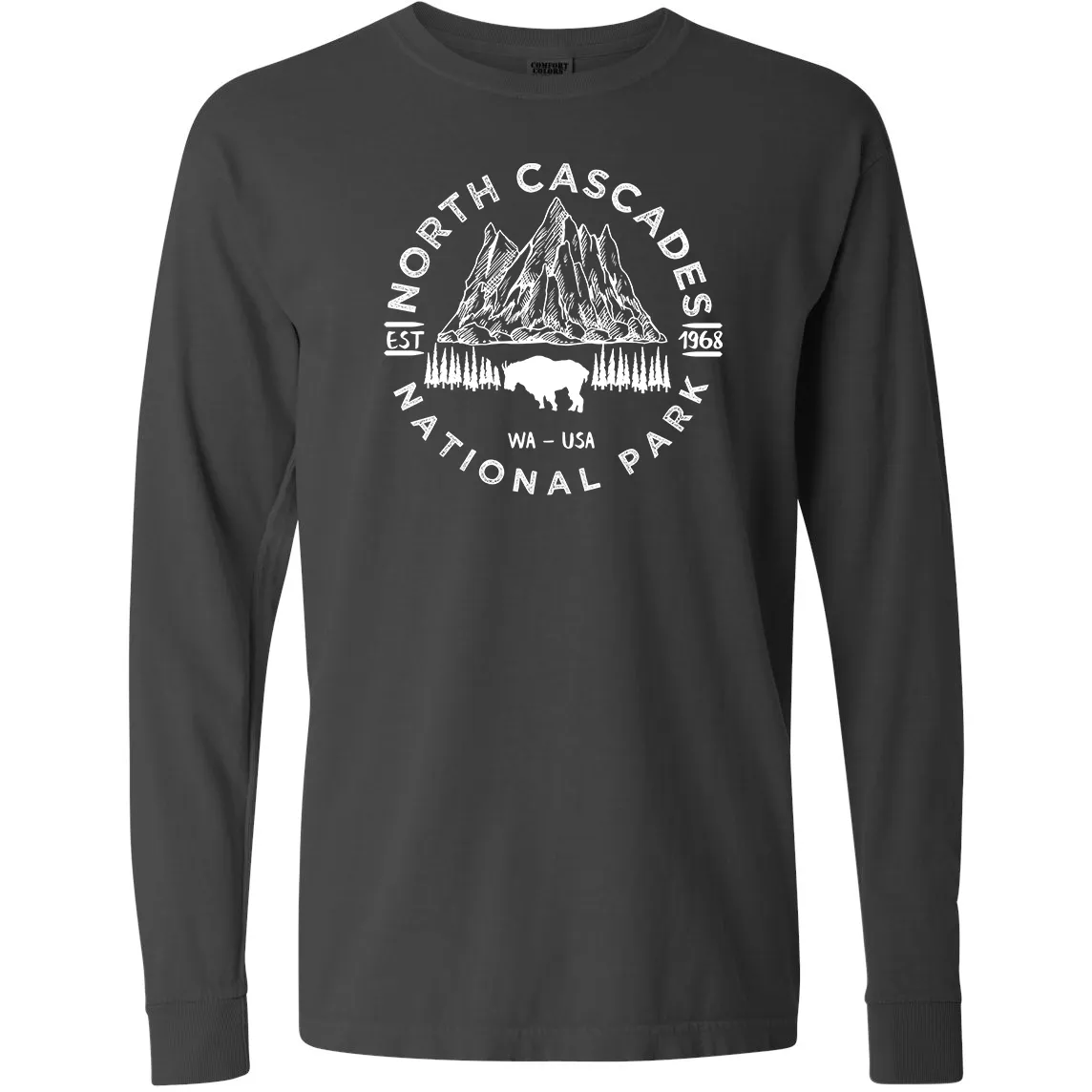 North Cascades National Park Comfort Colors Long Sleeve T Shirt