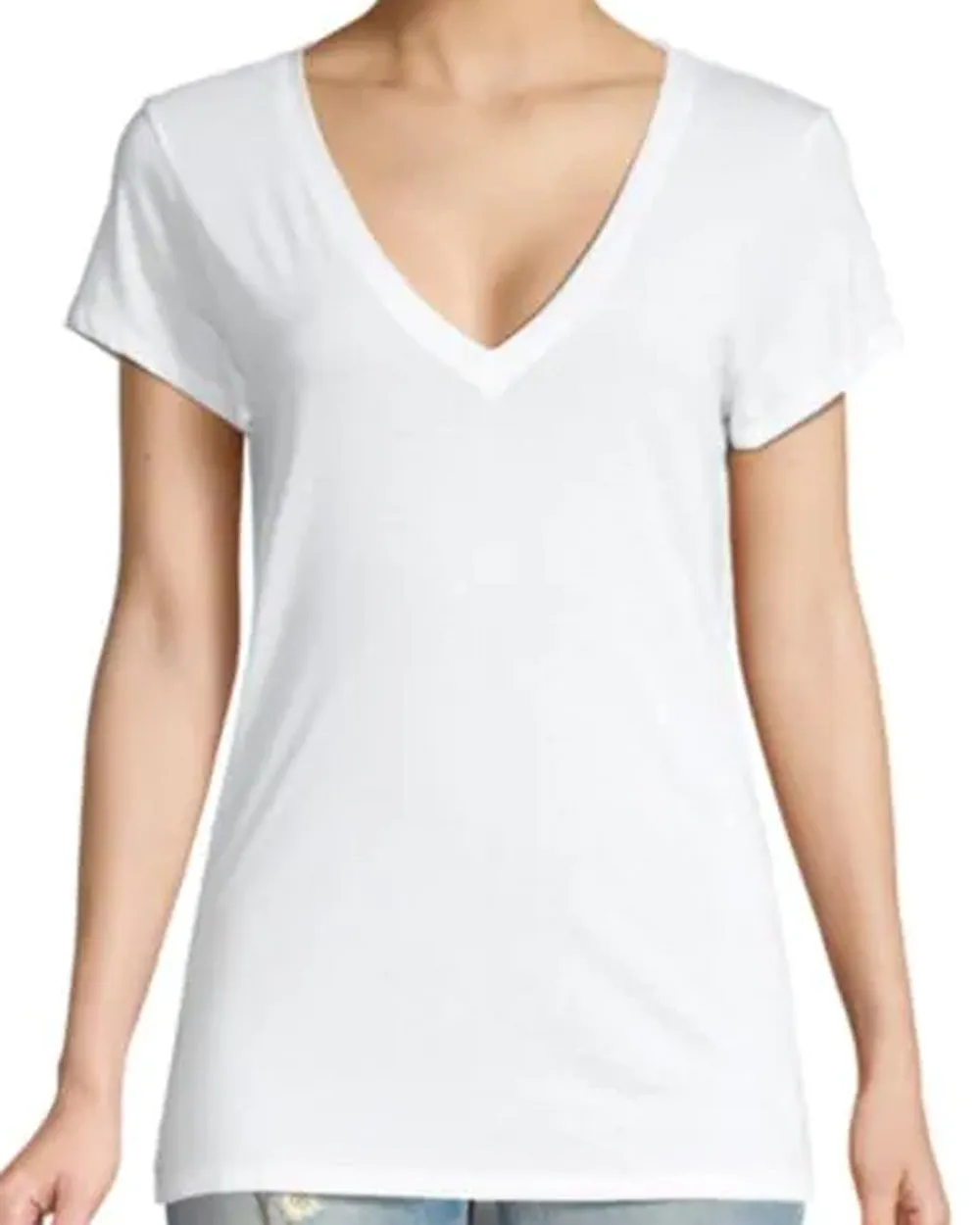 Optic White V-Neck Essential Tee