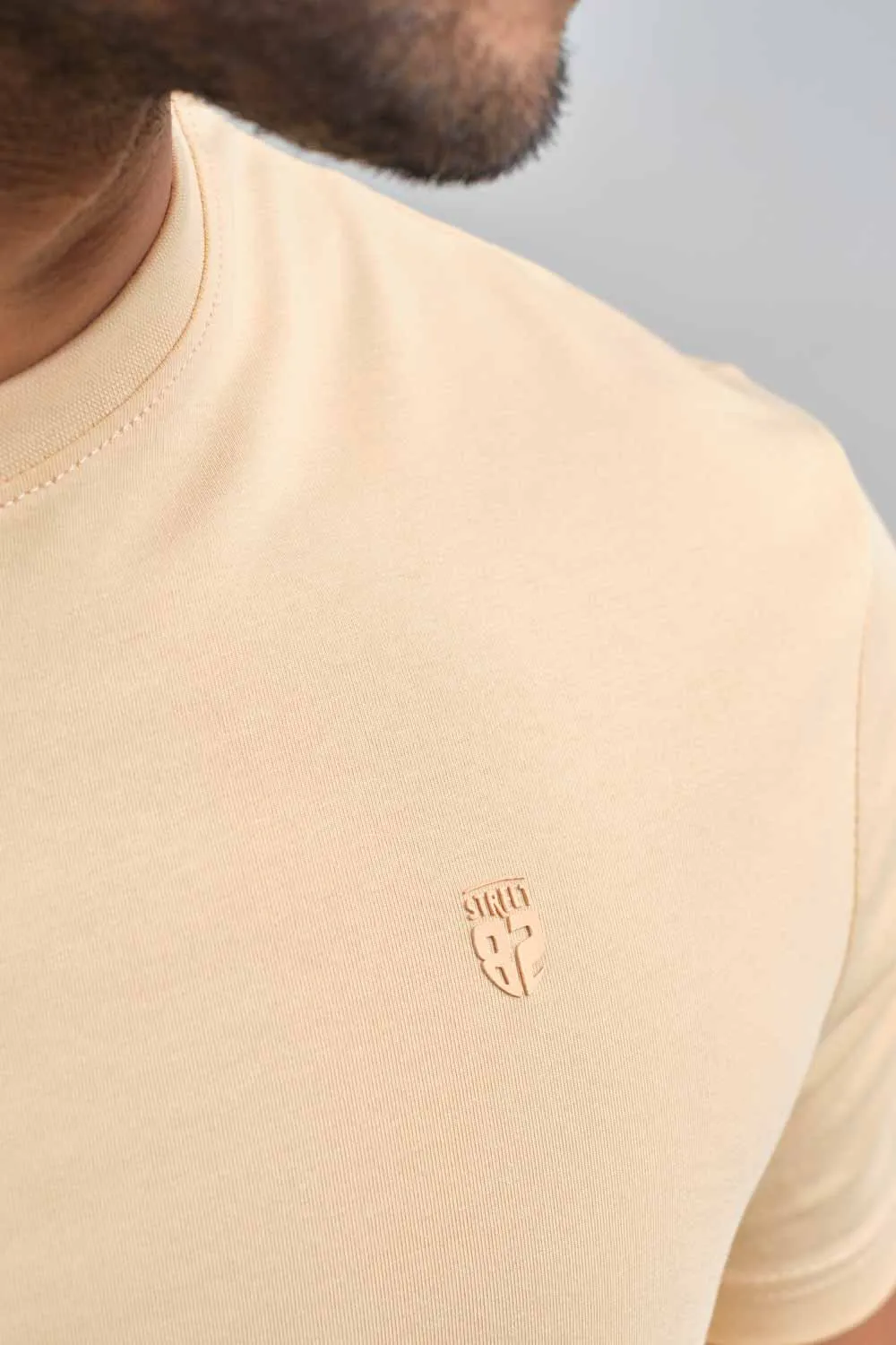 Plain Pebble crew neck essential t-shirt