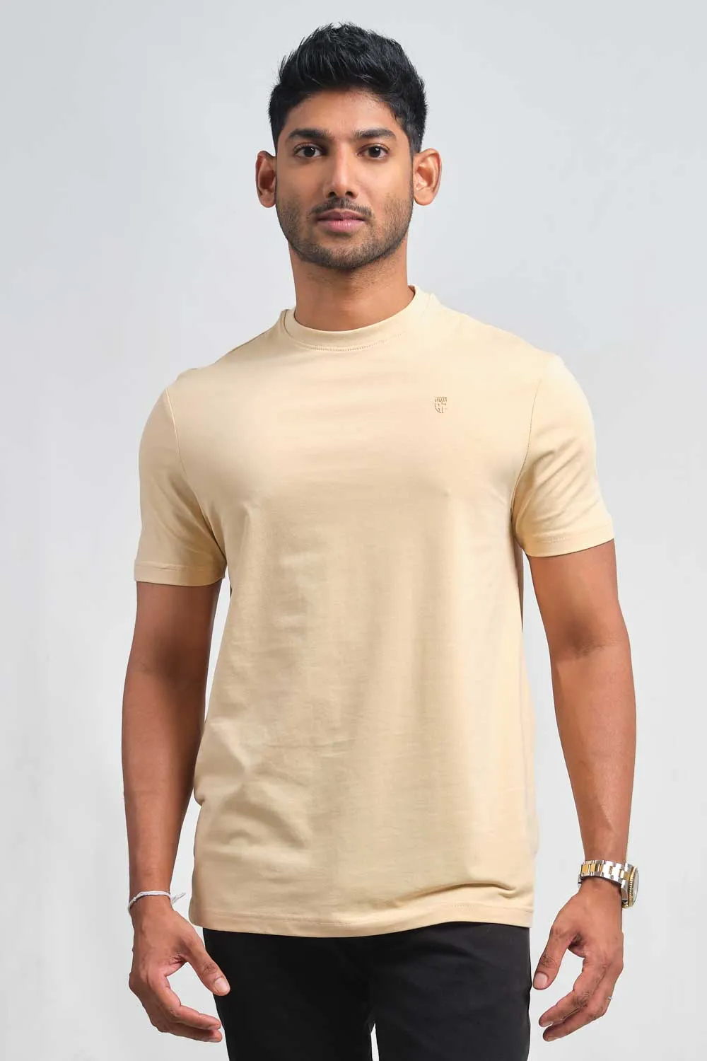 Plain Pebble crew neck essential t-shirt