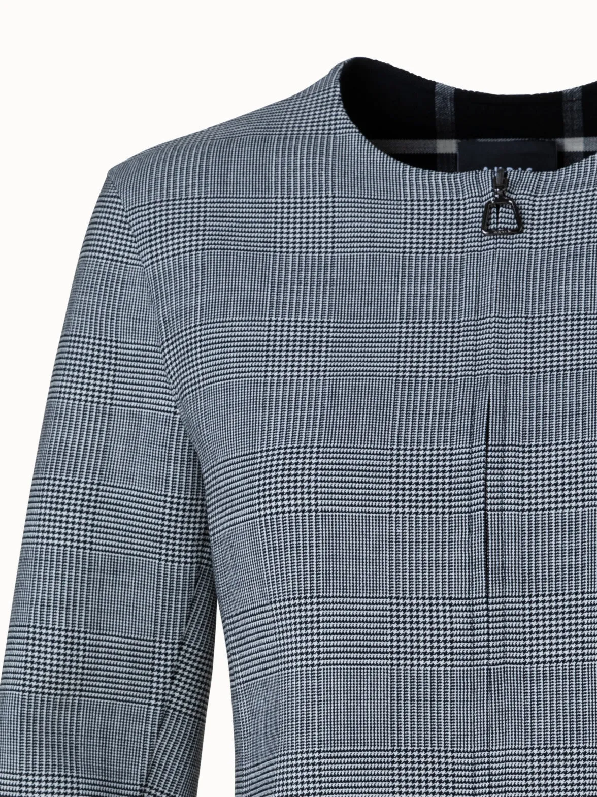 Reversible Checked Wool Double-Face Jacket