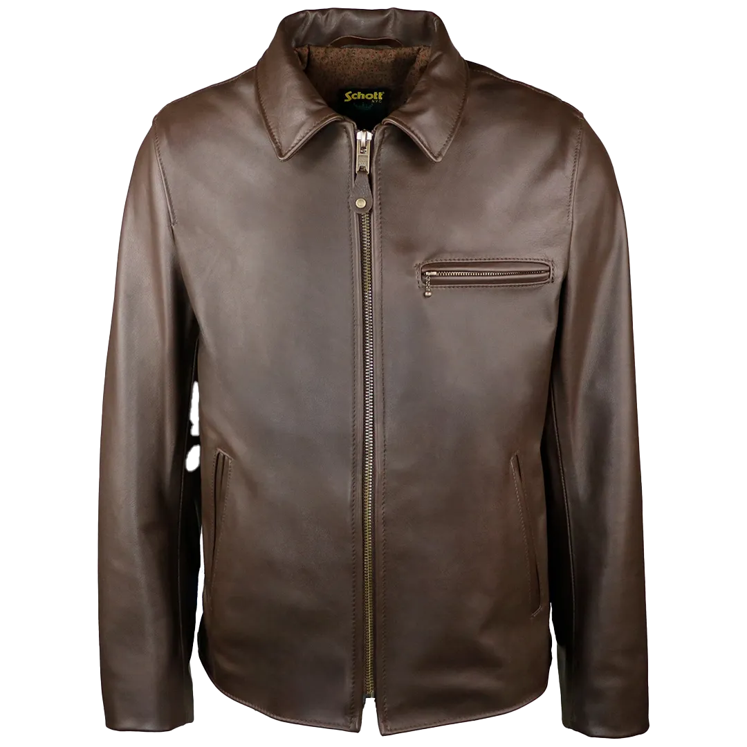 Schott NYC - Lightweight Cowhide Delivery Jacket - Brown