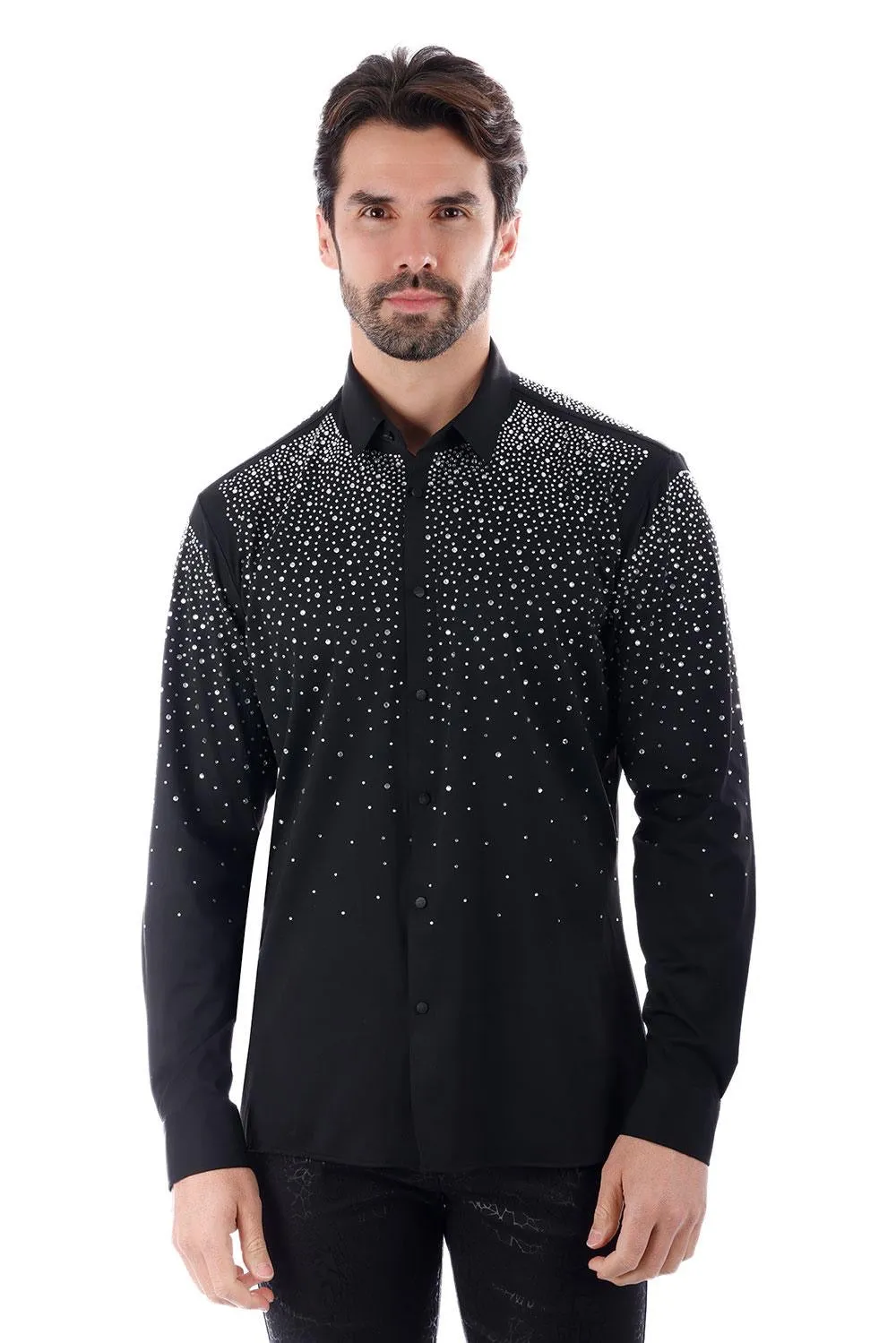 Silver rhinestone stretchy shirt