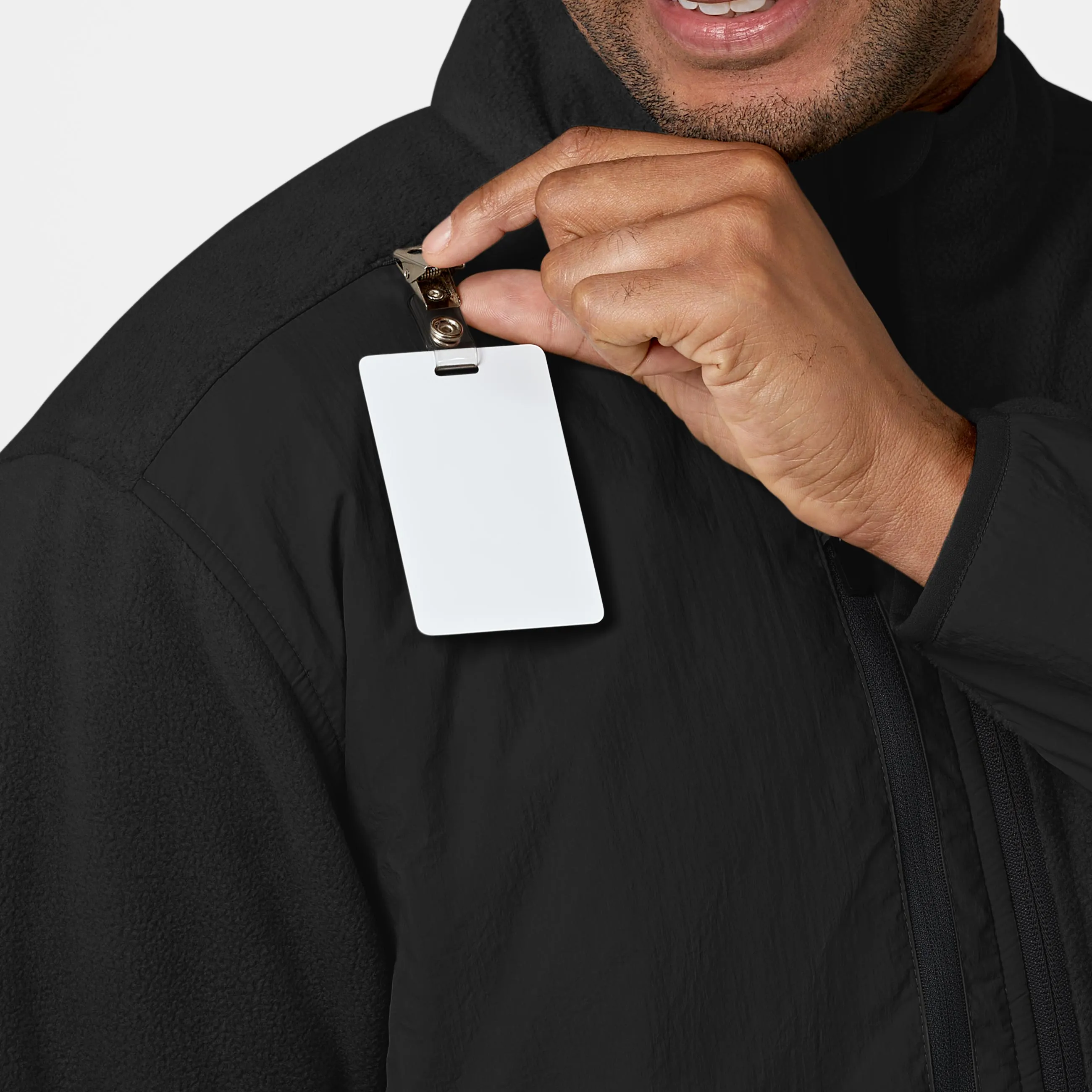 Slate Men's Micro Fleece Zip Jacket - Black