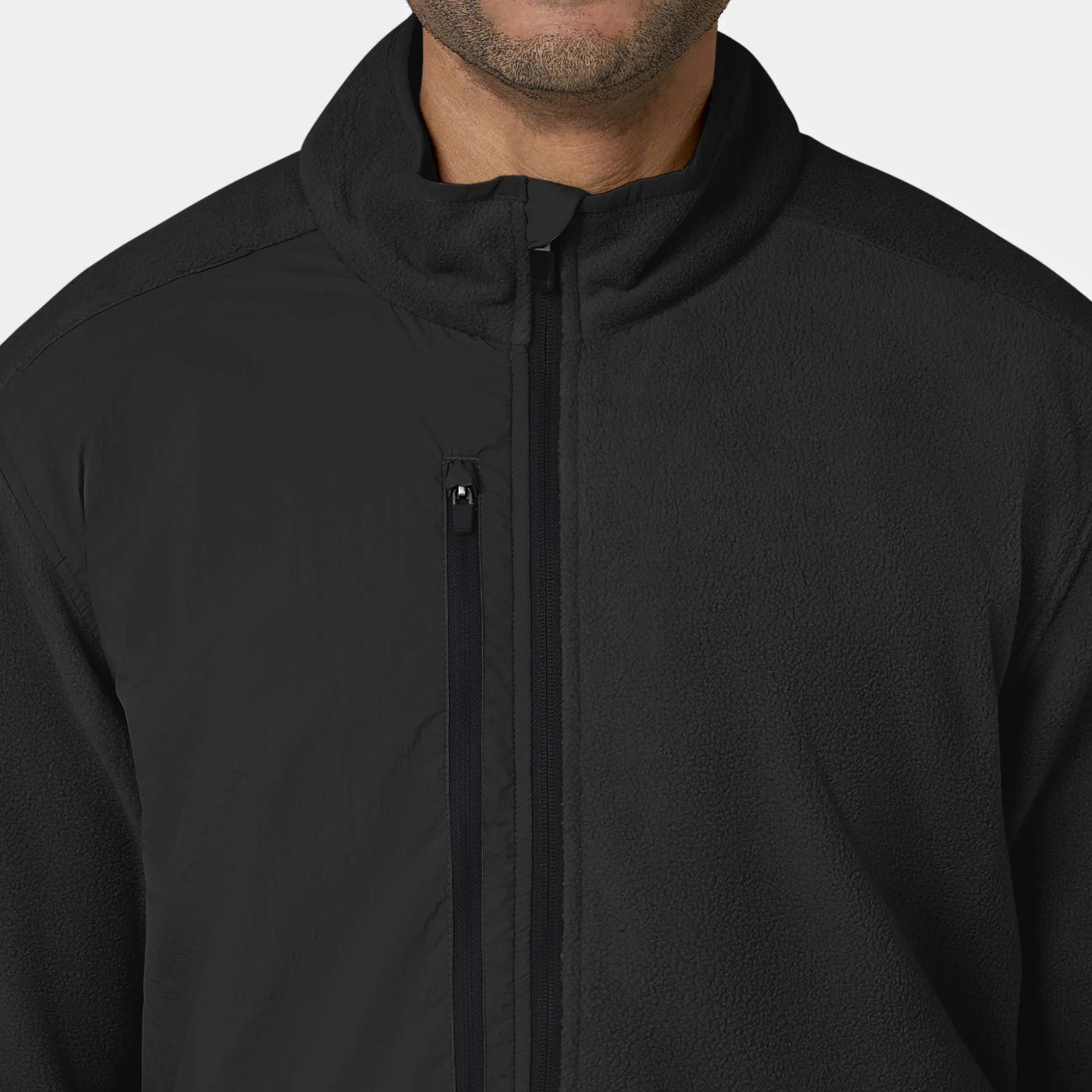 Slate Men's Micro Fleece Zip Jacket - Black