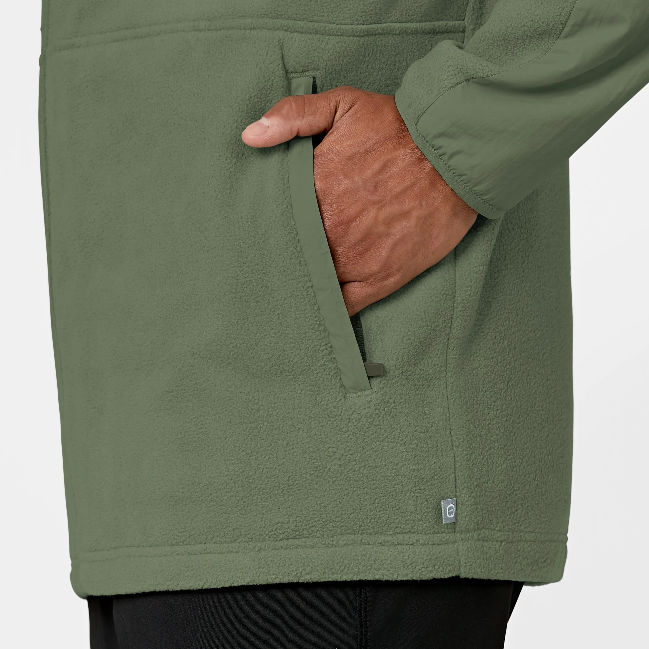 Slate Men's Micro Fleece Zip Jacket - Olive