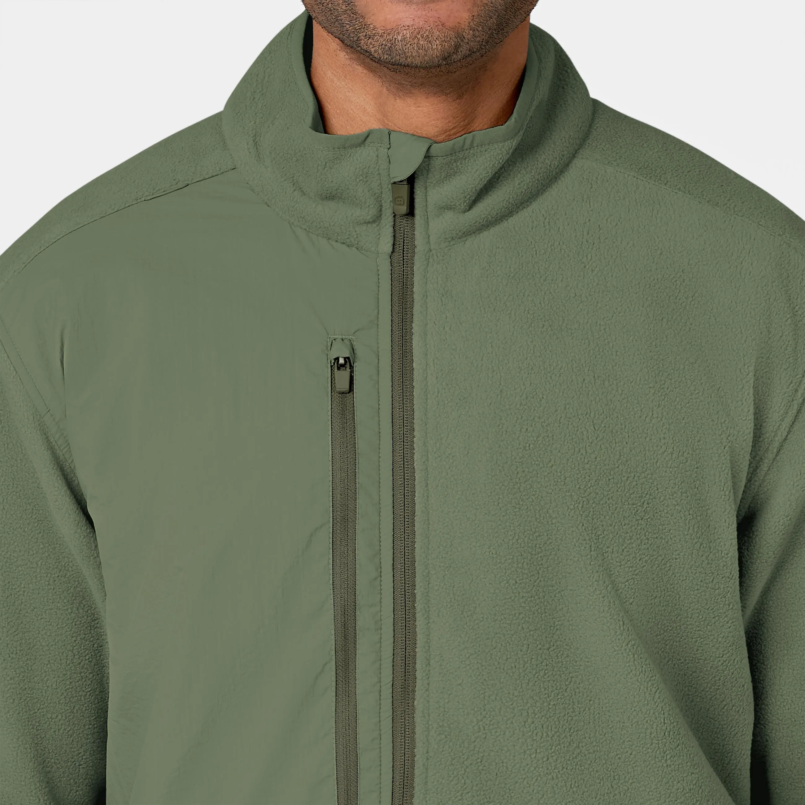 Slate Men's Micro Fleece Zip Jacket - Olive