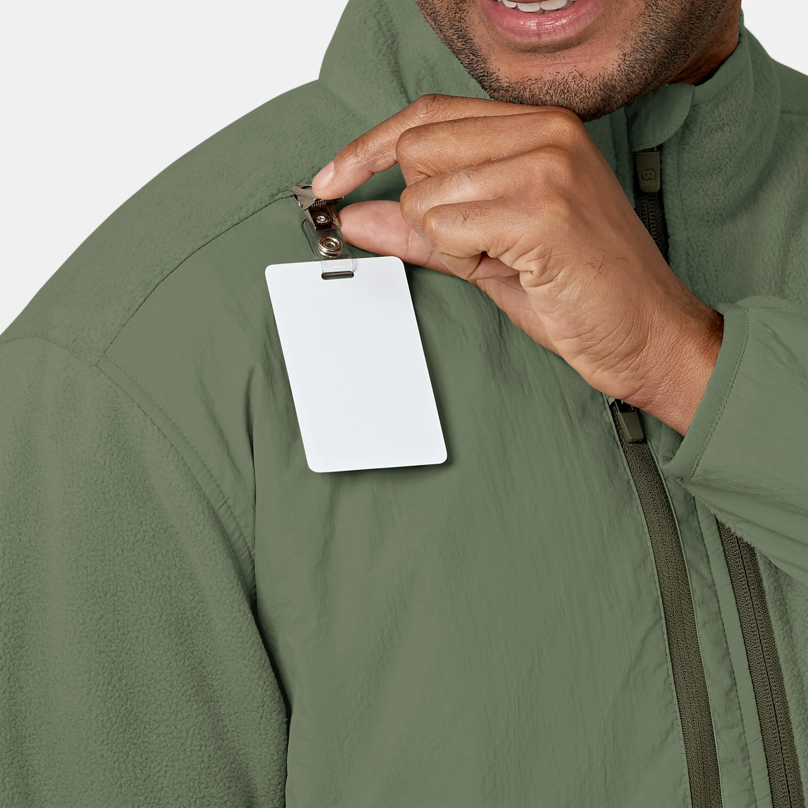 Slate Men's Micro Fleece Zip Jacket - Olive