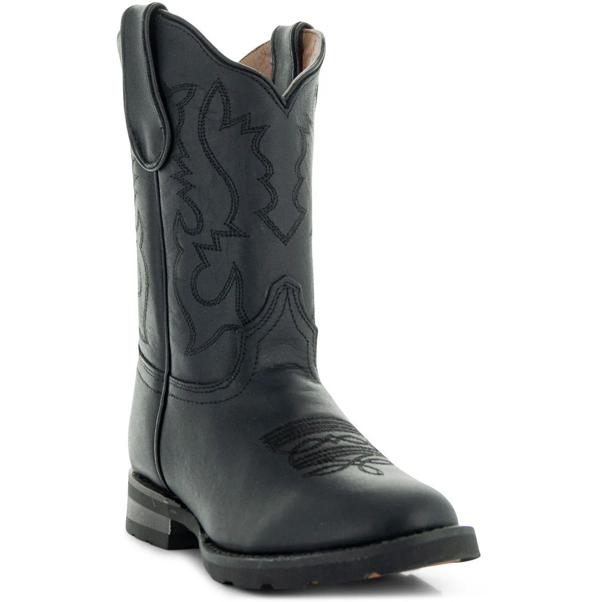 Soto Boots K4004 Buckaroo Kids Cowboy Boots Black