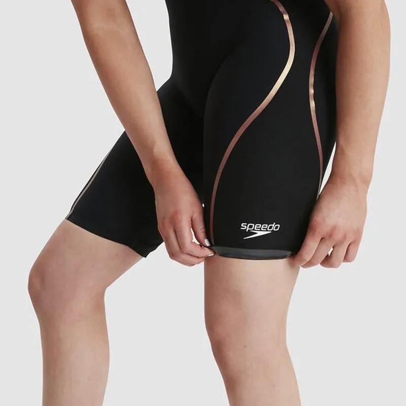 Speedo - Women's Fastskin LZR Intent Openback Kneeskin - Black/Gold