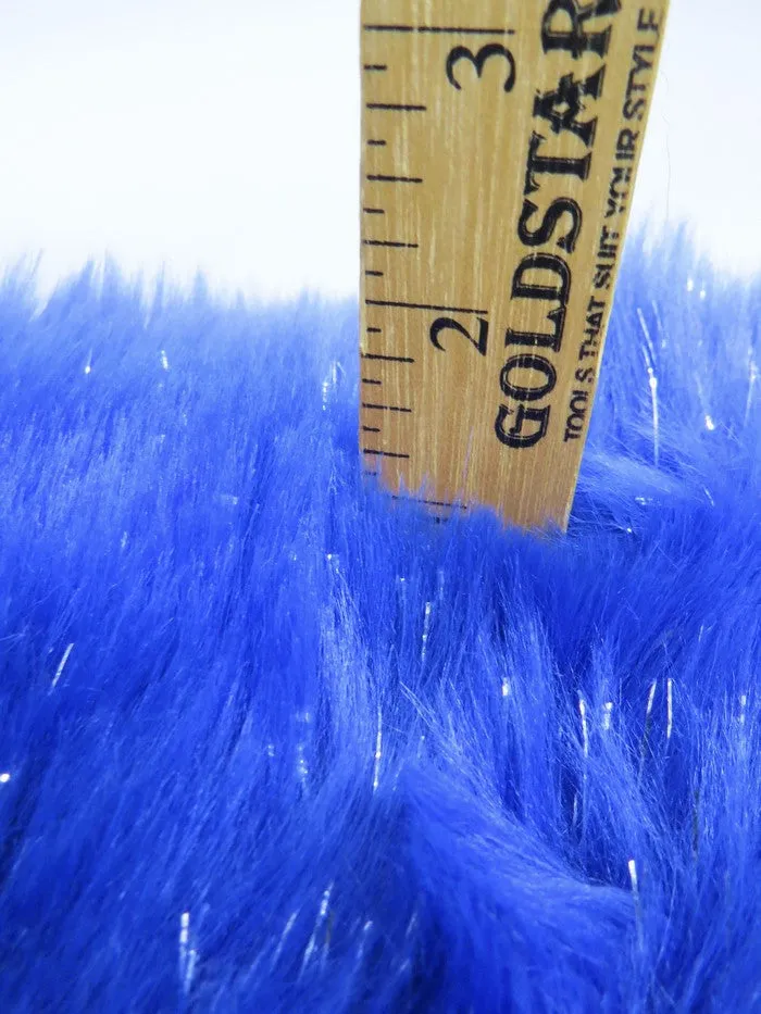 Tinsel Tip Short Shag Faux Fur / Black Holographic / Sold By The Yard / 15 Yard Bolt