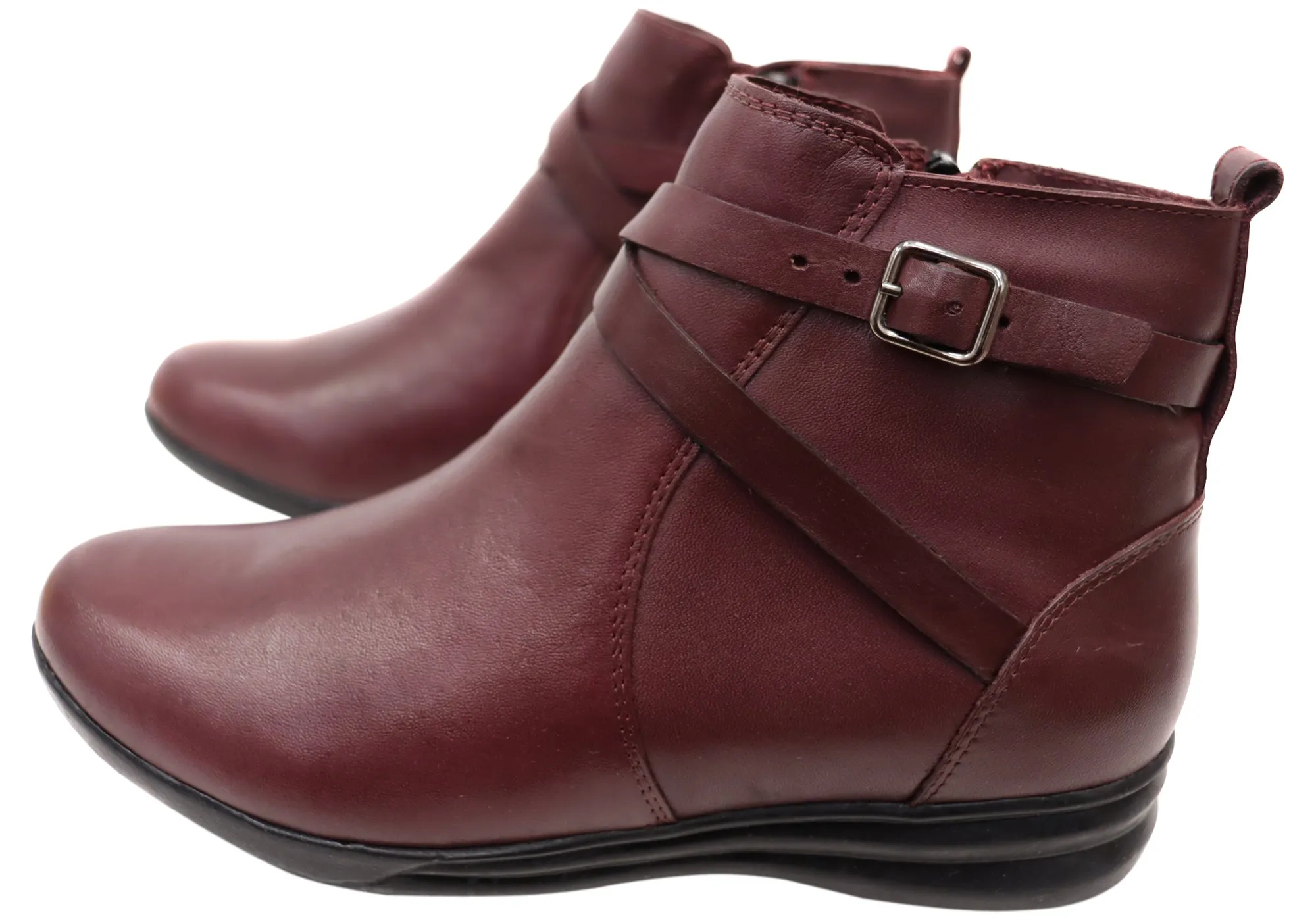 Via Paula Lane Womens Comfortable Brazilian Leather Ankle Boots