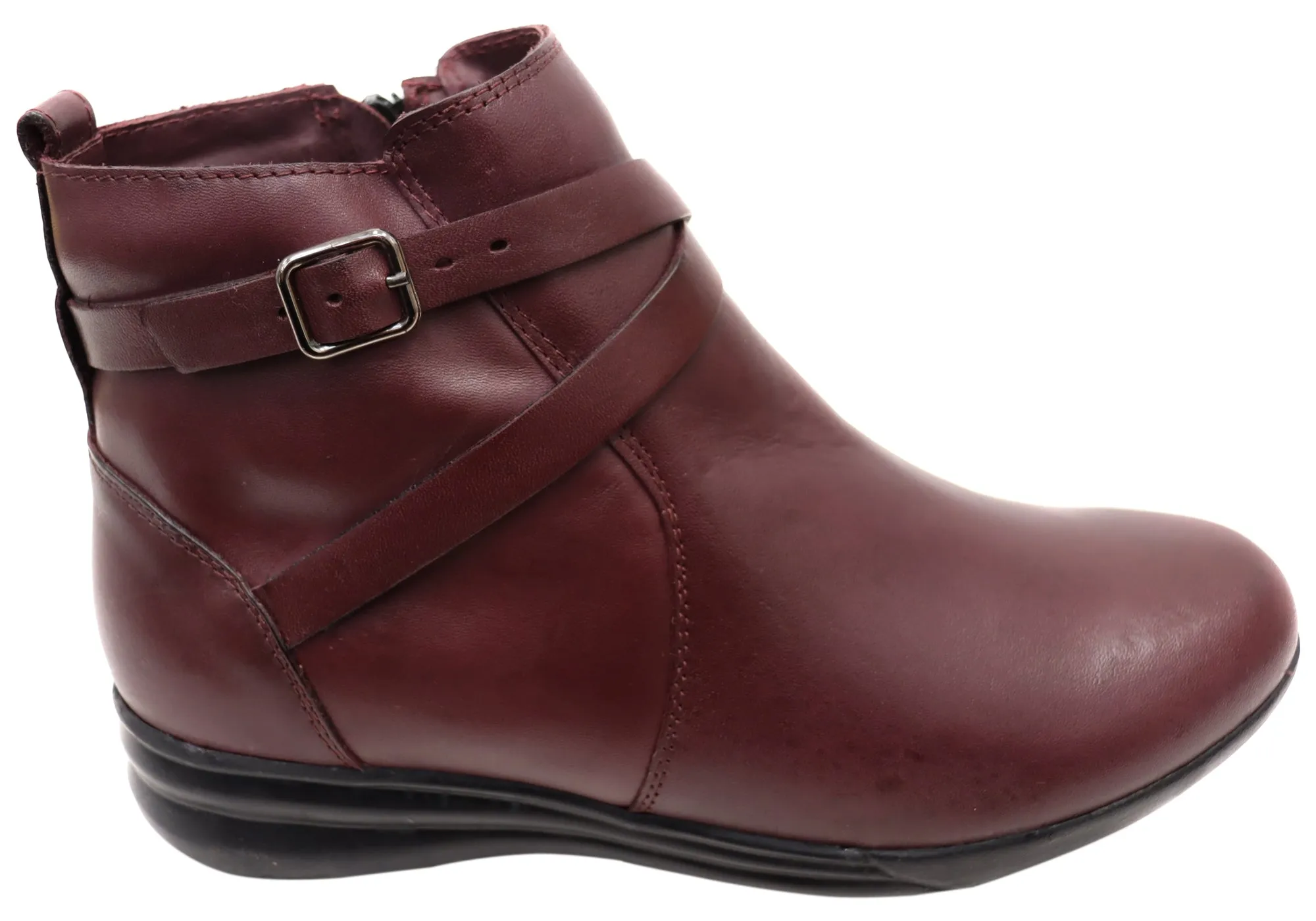 Via Paula Lane Womens Comfortable Brazilian Leather Ankle Boots