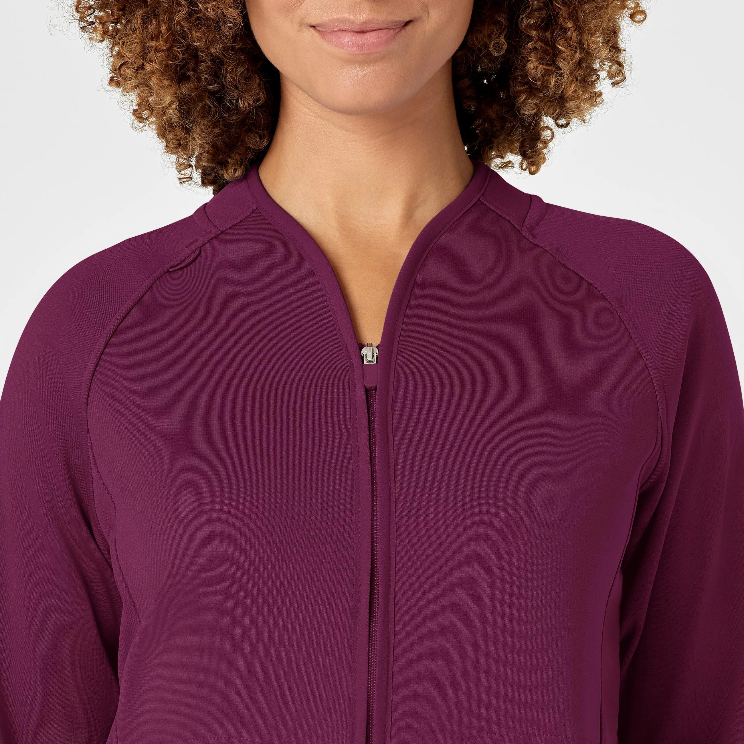 Women's Fleece Full Zip Jacket - Wine