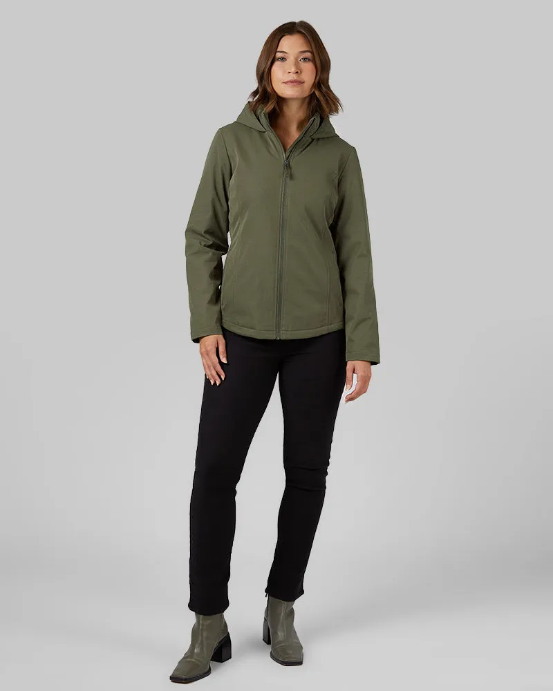 WOMEN'S SOFT TECH DOWN HOODED JACKET