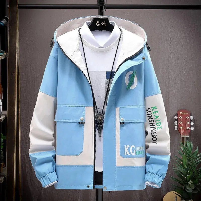 YiXin Hoodie Oversize Pull Over Hoodies Men 2022 Fashion Patchwork Hooded Spring Autumn Hoodies for Men Stylish