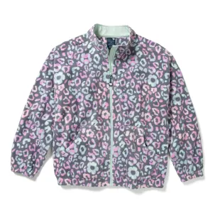 Zoe Chloe Boxy Fit Printed Fleece Jacket - Catwalk